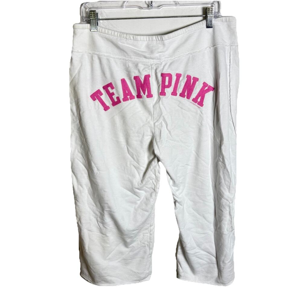 Vintage 2006 Victorias Secret Pink Team Pink Logo Capri Pants Size L